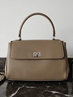 Walter Baker Taupe Leather Top-Handle Satchel